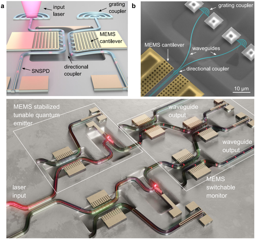 可用于构建光量子芯片的MEMS光开关